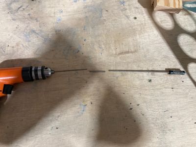 The long drill bit snapped!