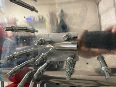 Drilling the aft fuselage and rudder cable fairings