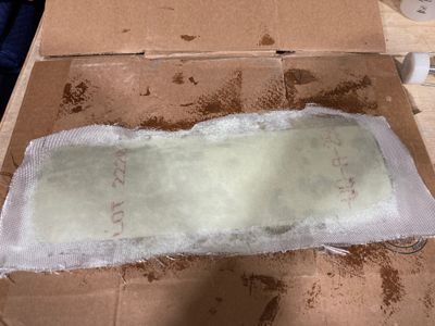 Prepared a piece to use as fairing end cap.