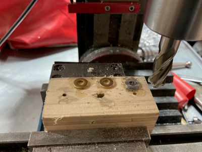 Machining the washer.