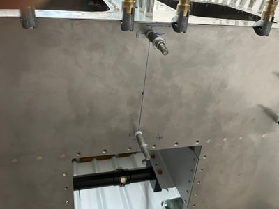 Marking the holes for the F-7108A rib.