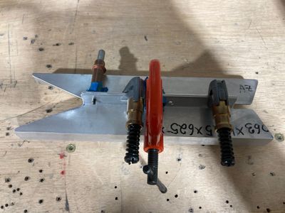 Match-drilling the second F-741A part.