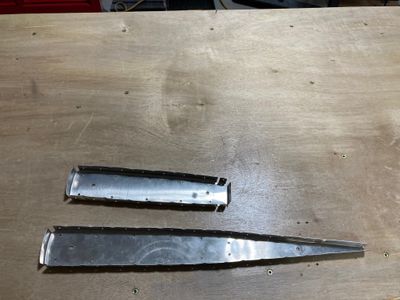 The replacement ribs fluted and prepared.