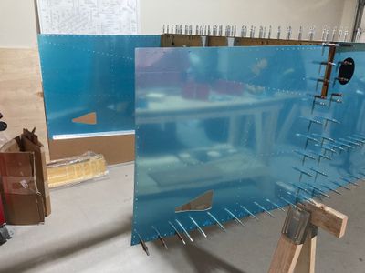 Continued drilling the fuselage