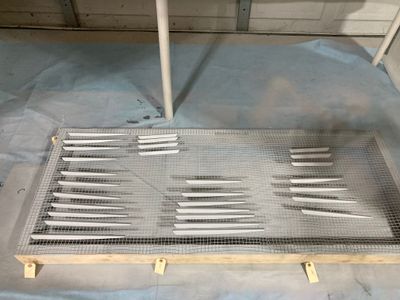 The stiffeners primed.