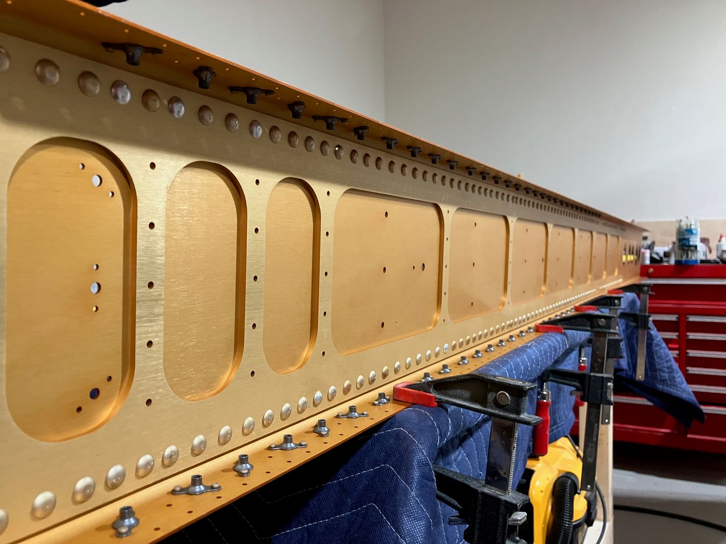 The top flange is done.