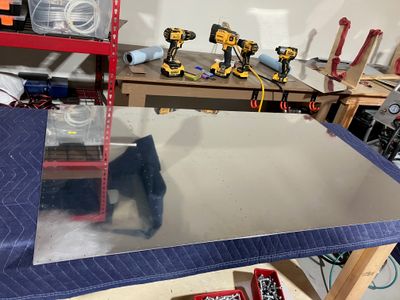 Preparing the top skins