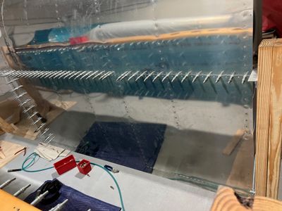 Riveting the top skins