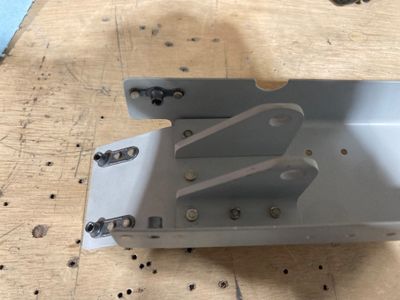 Riveting the actuator support angles.