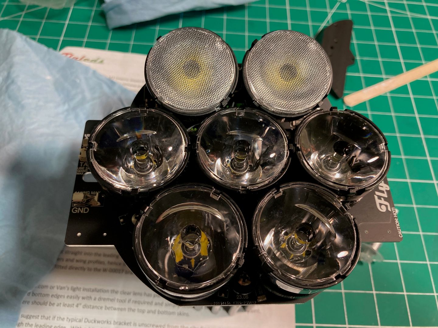 Landing light fully assembled