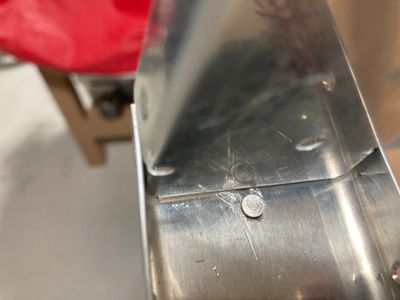 I left some scratches around the rivet