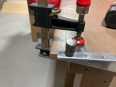Dimpling setup for tight places
