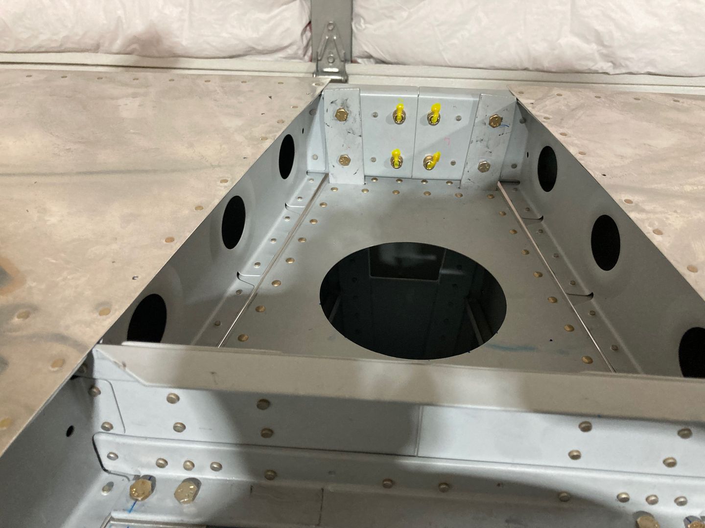Drilled the aft mount holes.