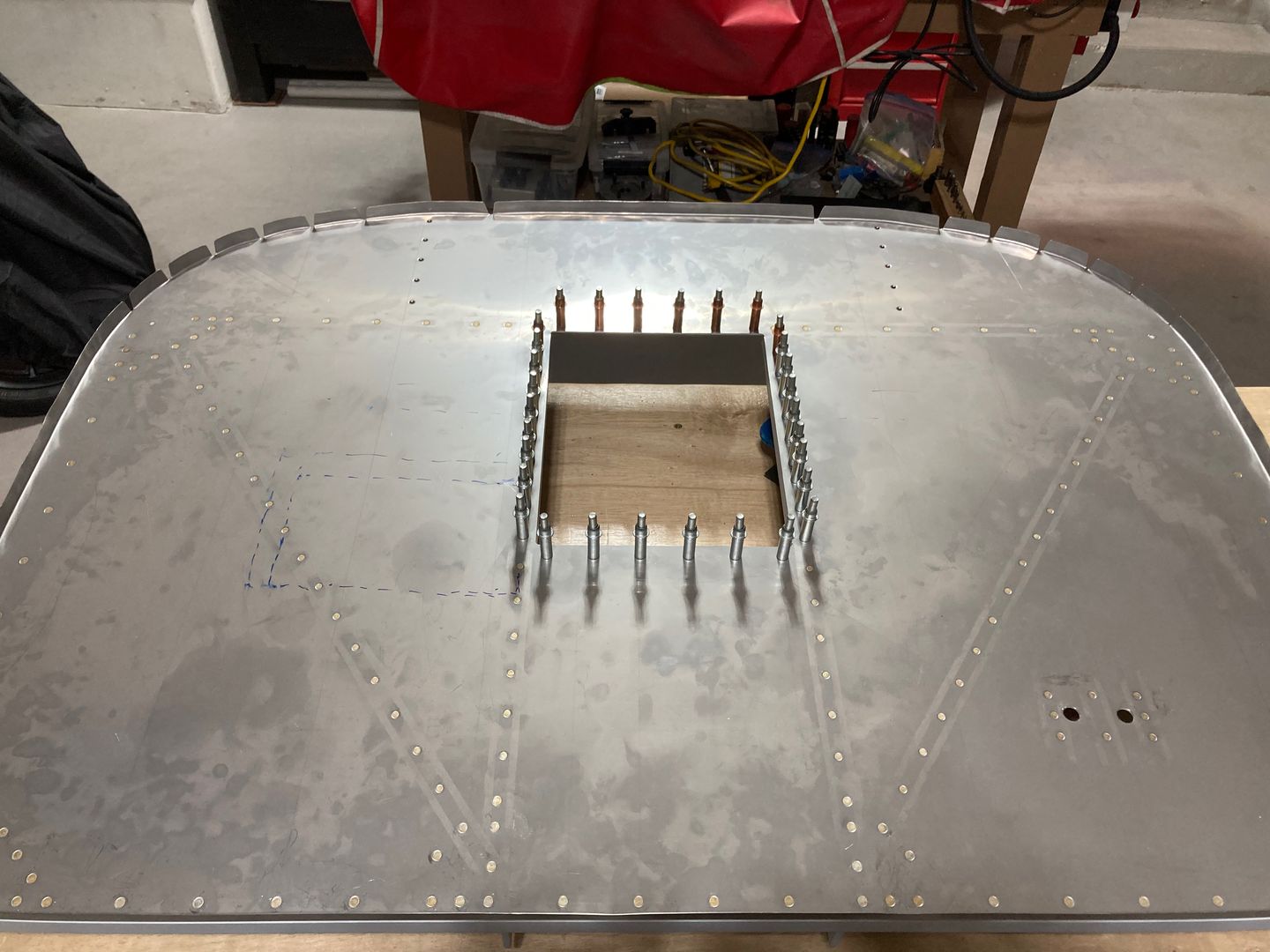 Firewall riveted together.