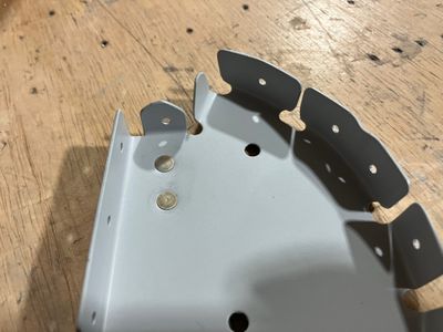 The repair flange riveted.