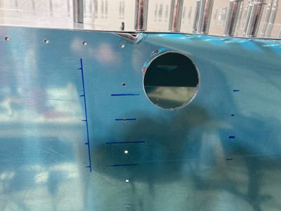 The estimated holes layout.