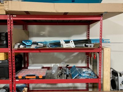 Parts found their home on shelves