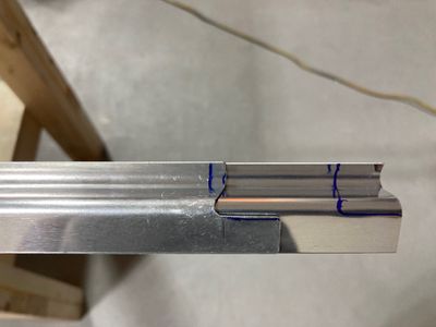The aft ends of the J-channels.
