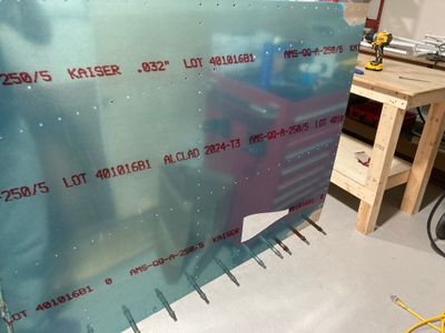 The front left longeron is drilled.