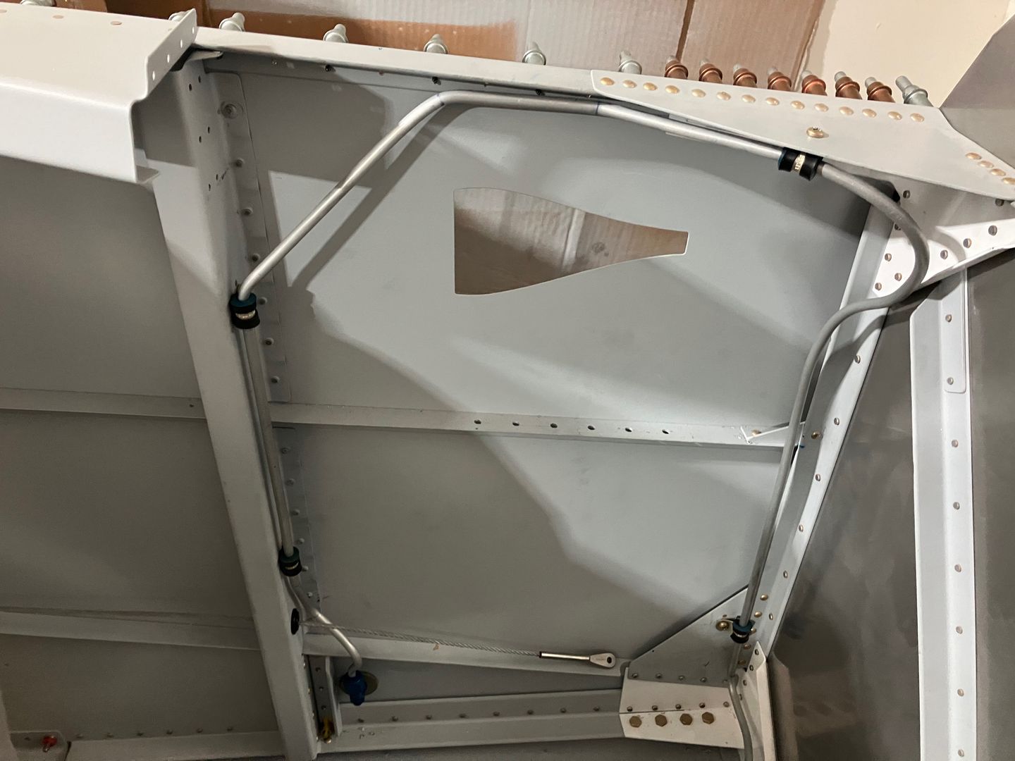 The left side vent line.