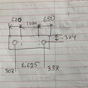 Bearing blocks measurements.