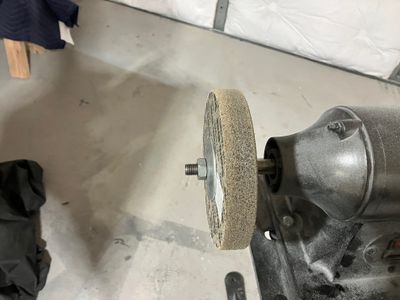 Installed a medium Scotch-Brite wheel