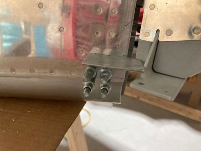 Oversized rudder stop.