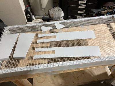 Some of the parts are primed.