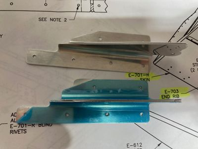 The parts from the trim kit and from the empennage kit.