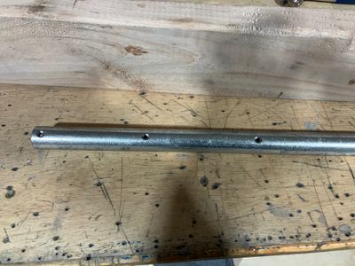 The countersinks in the pipe.