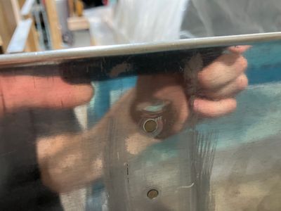 Small rivet gun ding.