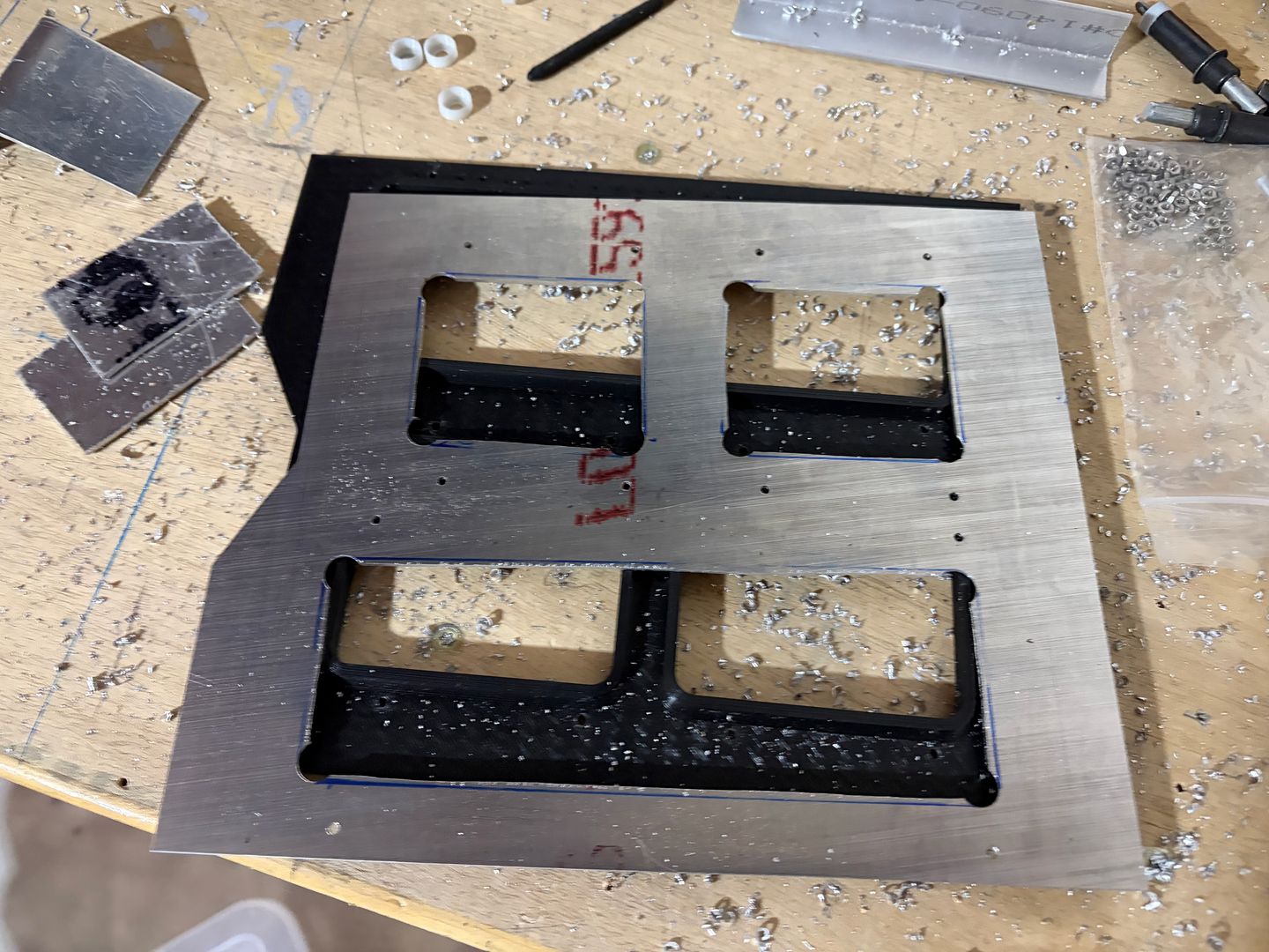 Rough cut of the holes