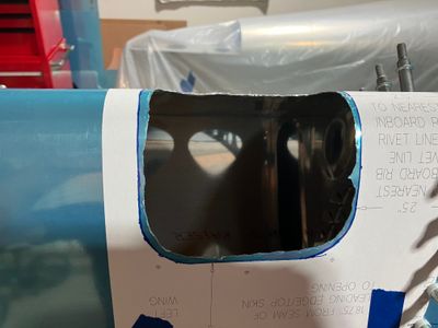 Hole is cut.