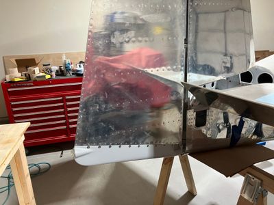 Finishing the rudder bottom fairing