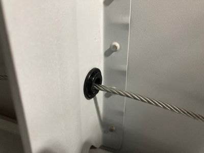 Installed double bushings for the rudder cables.
