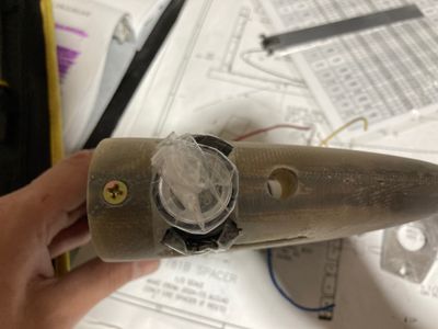 Screw drilled out.