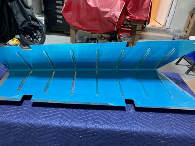 The stiffeners clecoed to the skins.
