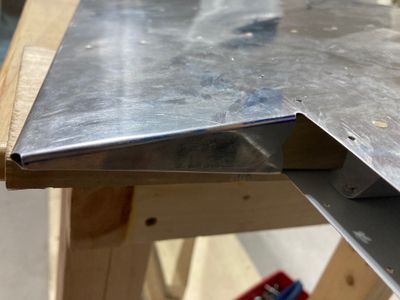 The bending lines.