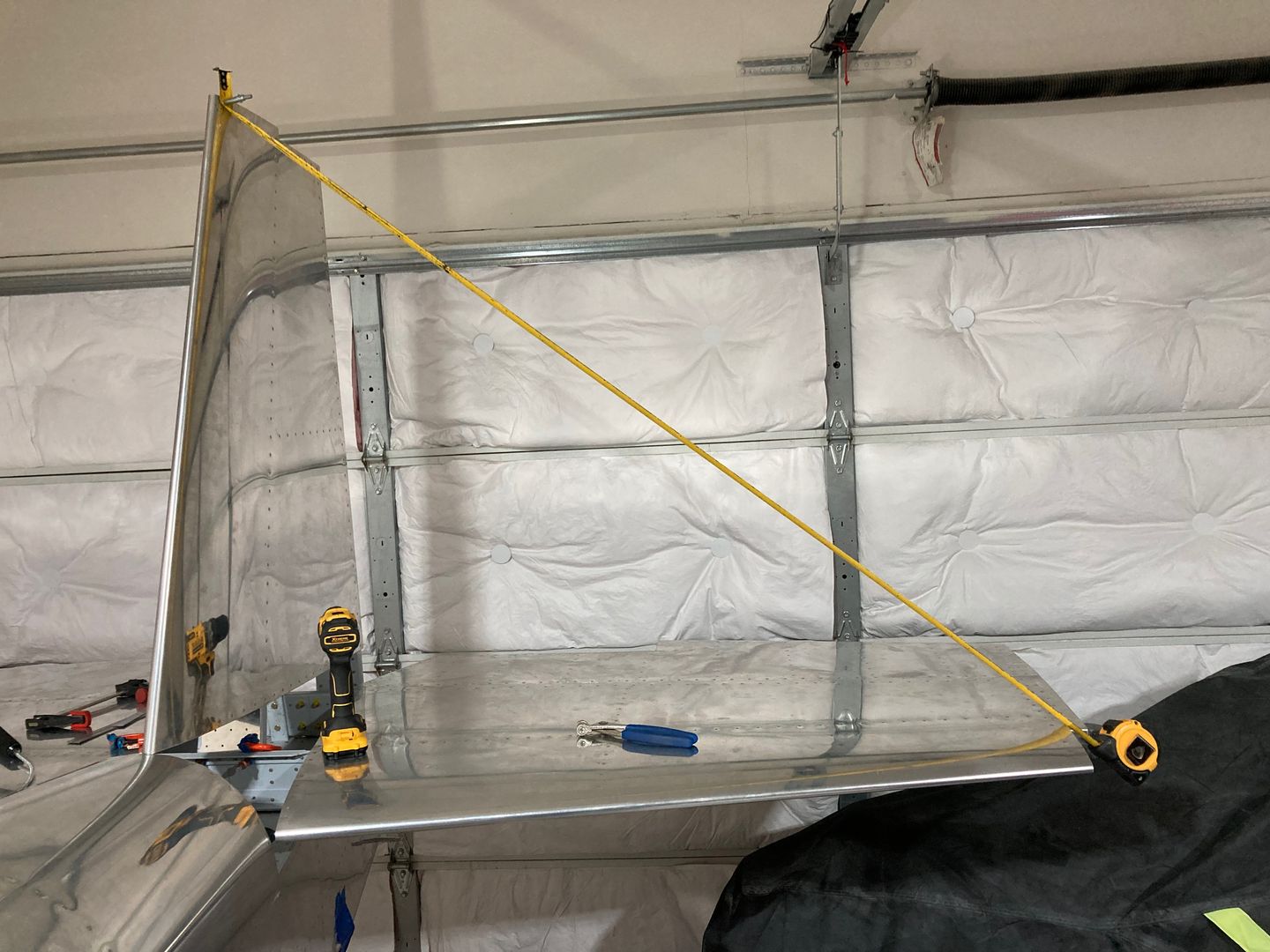 Triangulating the vertical stabilizer.