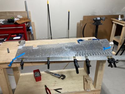 Aligning the trim tab.