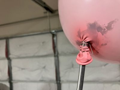 The balloon is attached.