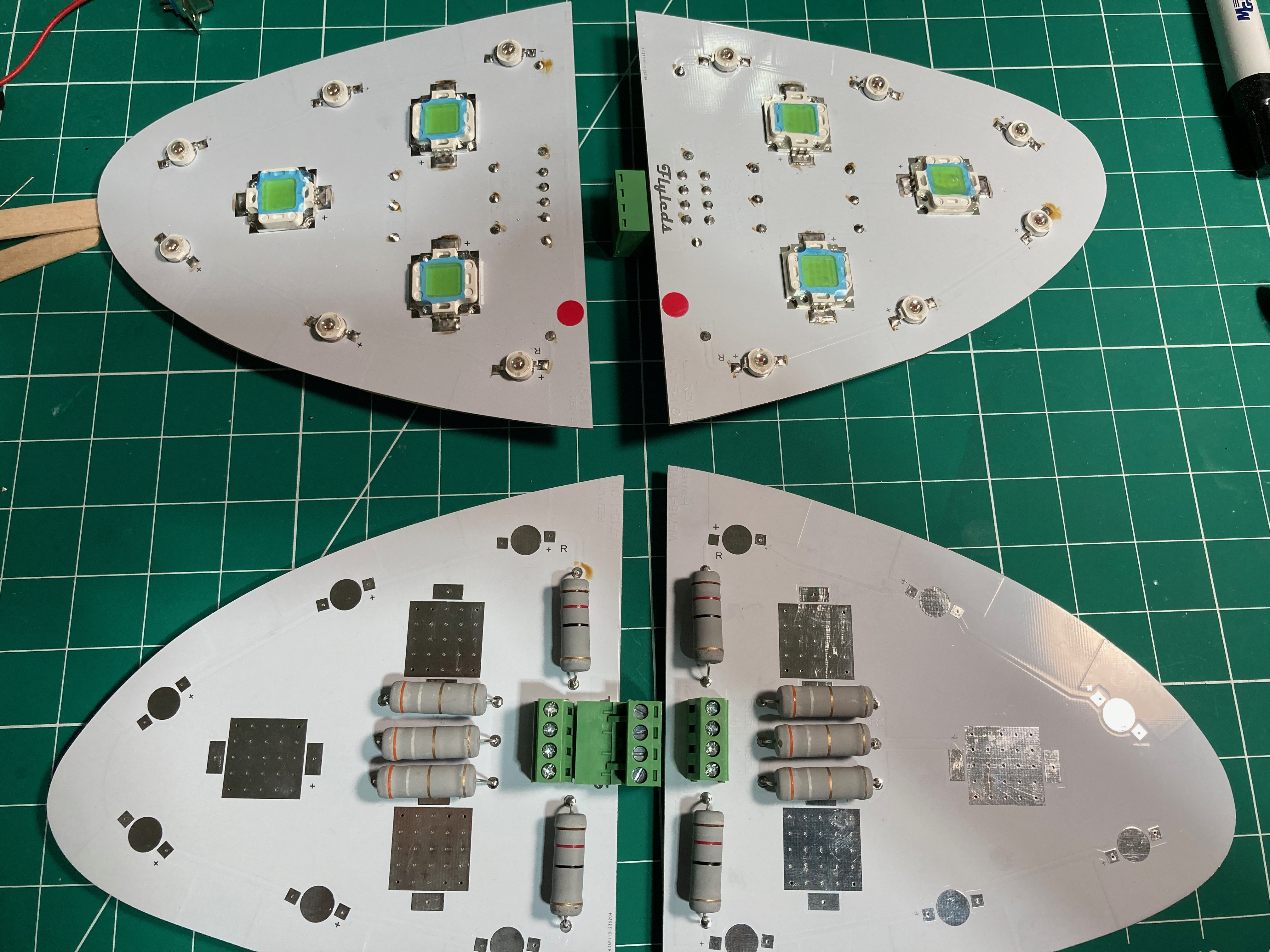 Wing boards soldered.