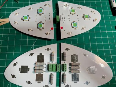 Soldering FlyLeds landing lights and the controller