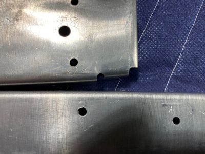 The damaged hole.