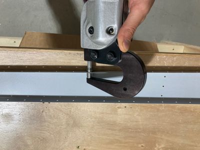 Dimpling spar flanges to match the skin.