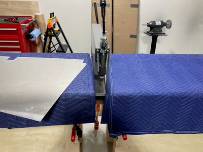 DRDT-2 mounted between two tables.