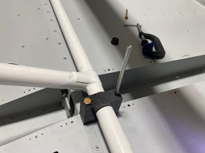 Drilling the F-680 attachment holes.