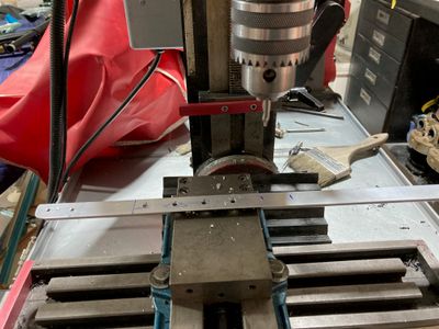 Drilling the holes in the stiffeners.