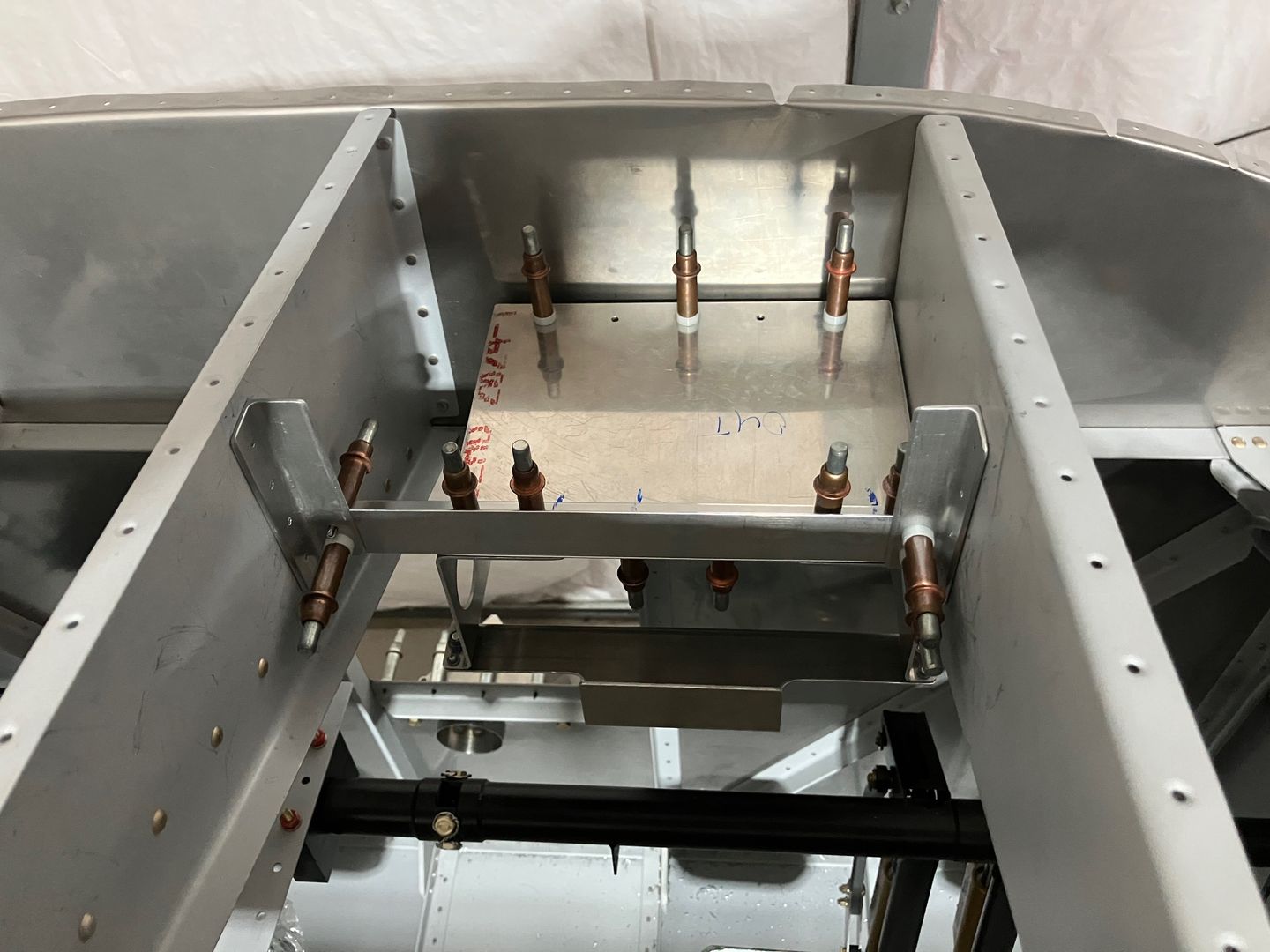 Fitting the battery box.