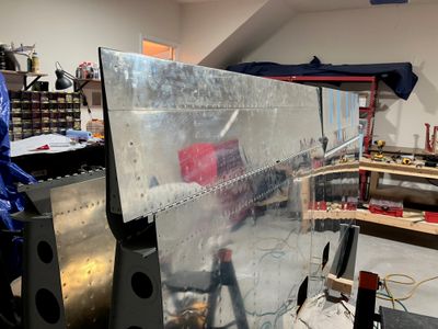 Finished riveting the bottom skins